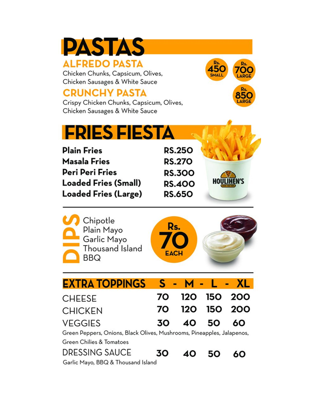 Houlihen's menu