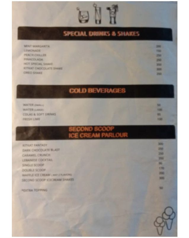 House Of Tea menu