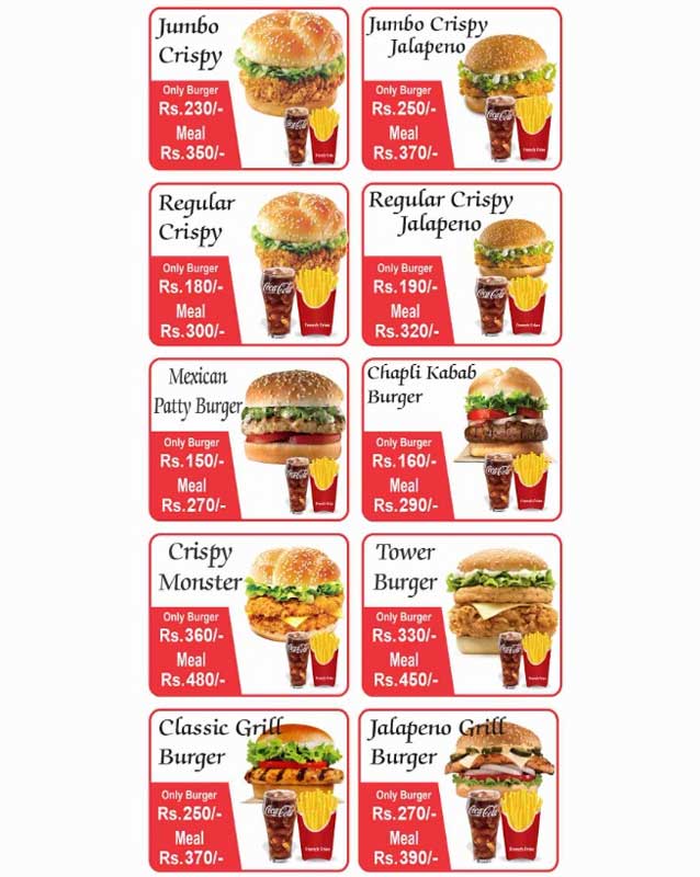 Hunger Ground menu
