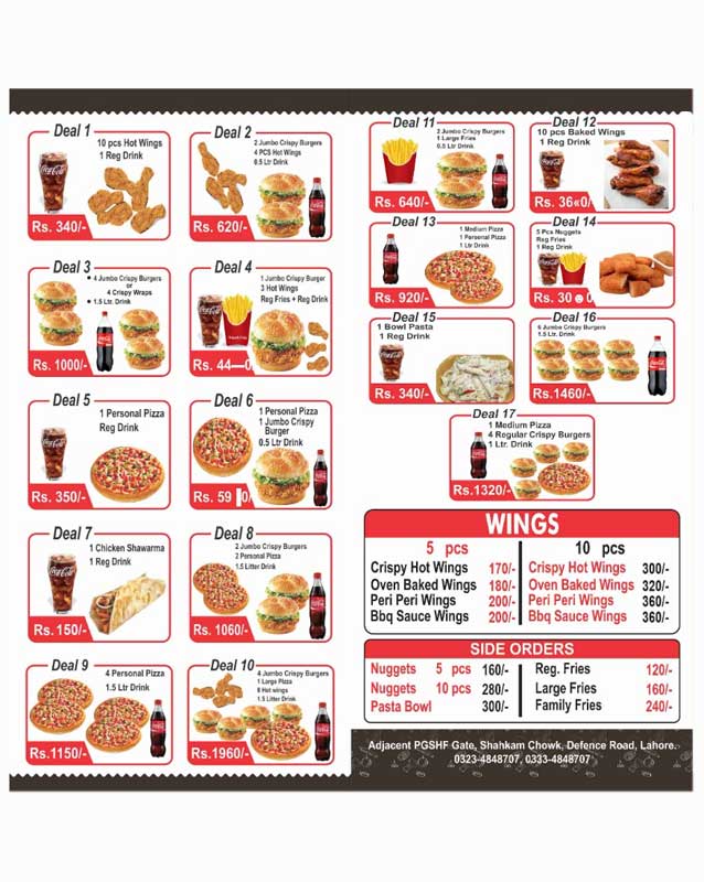 Hunger Ground menu
