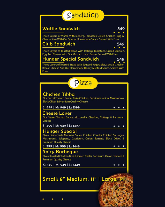 Hunger Strike menu
