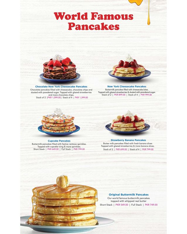 IHOP - Pakistan menu