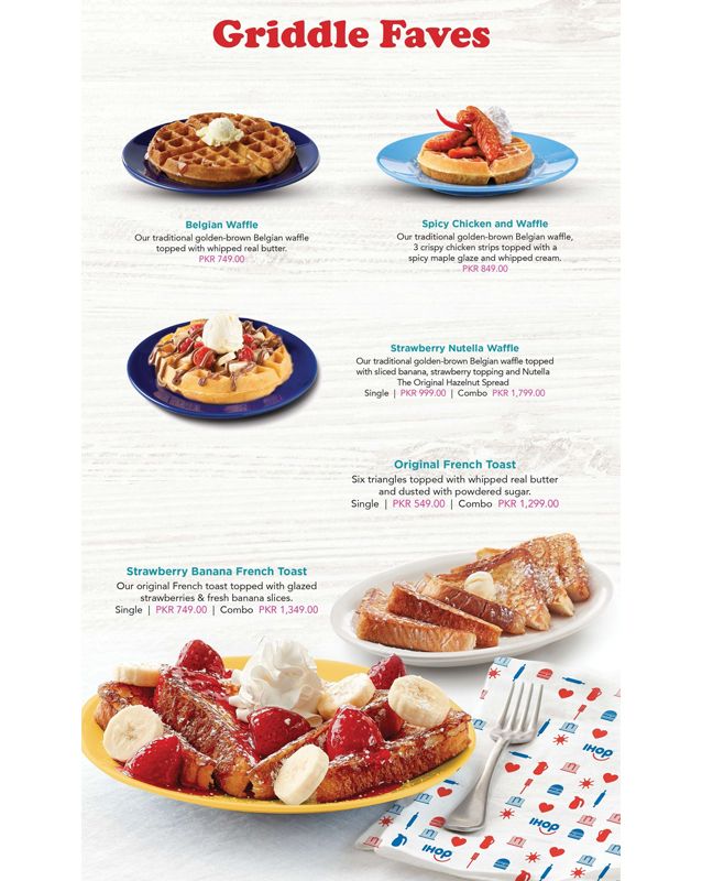 IHOP - Pakistan menu