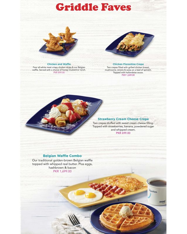 IHOP - Pakistan menu