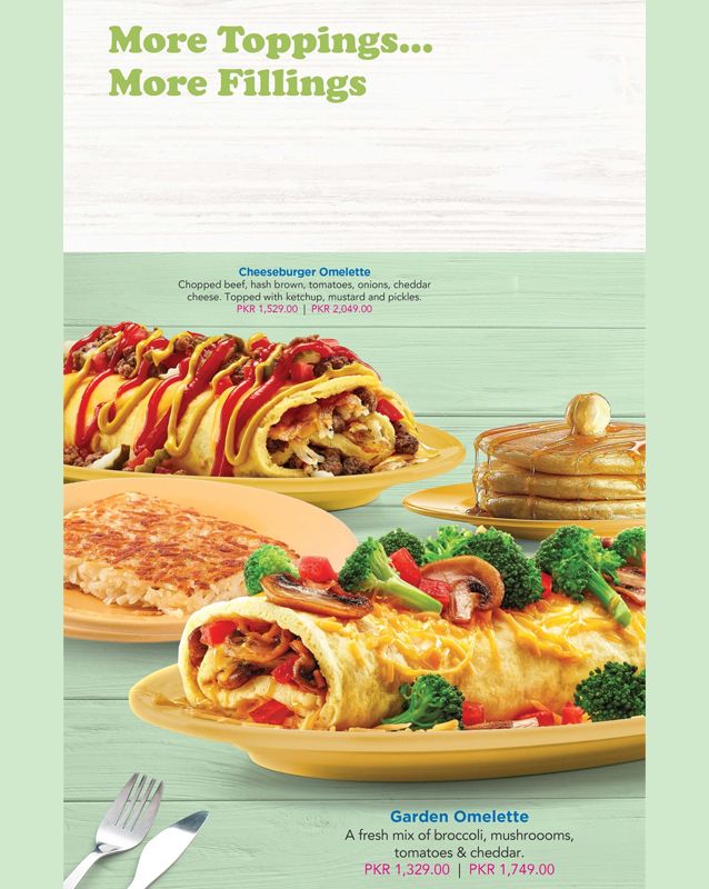 IHOP - Pakistan menu
