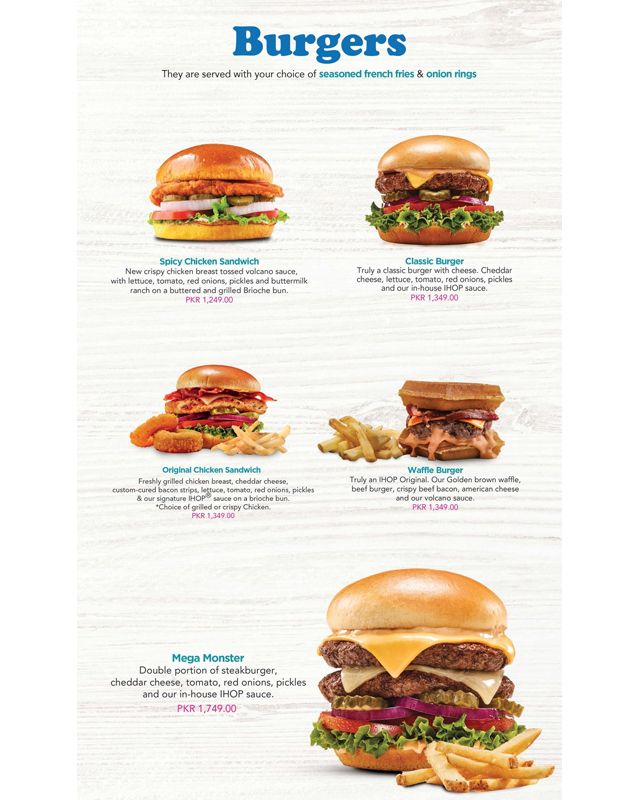 IHOP - Pakistan menu