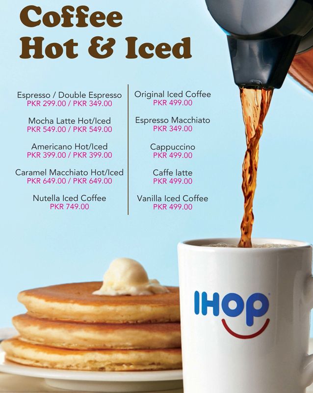 IHOP - Pakistan menu