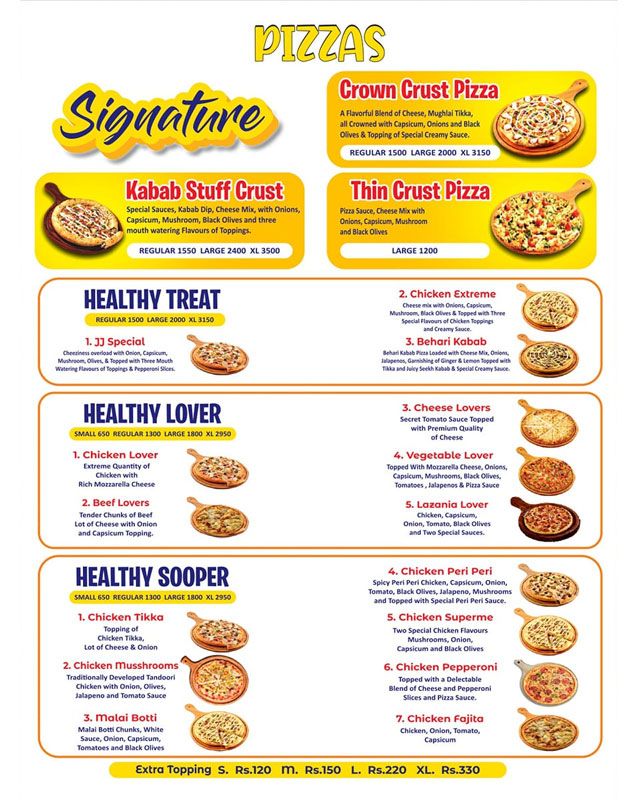 J Jamera menu