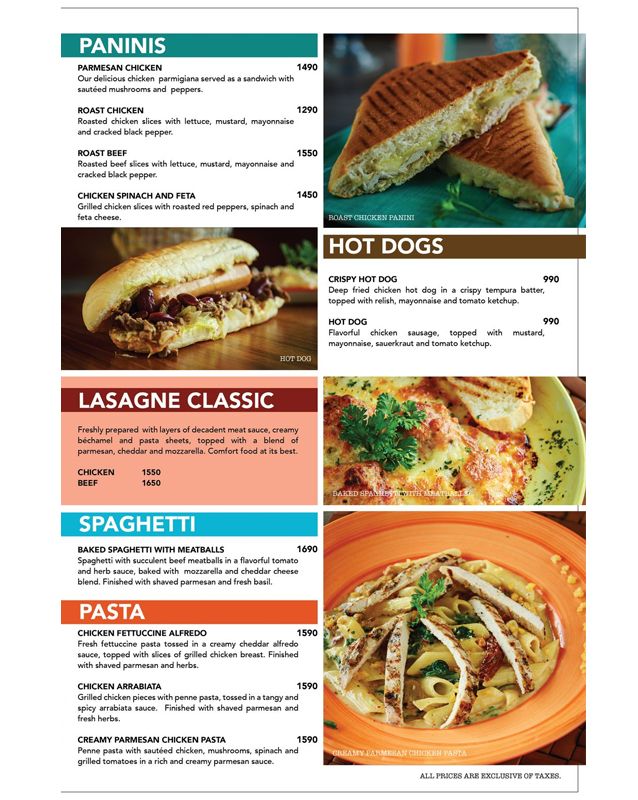Jade Cafe menu