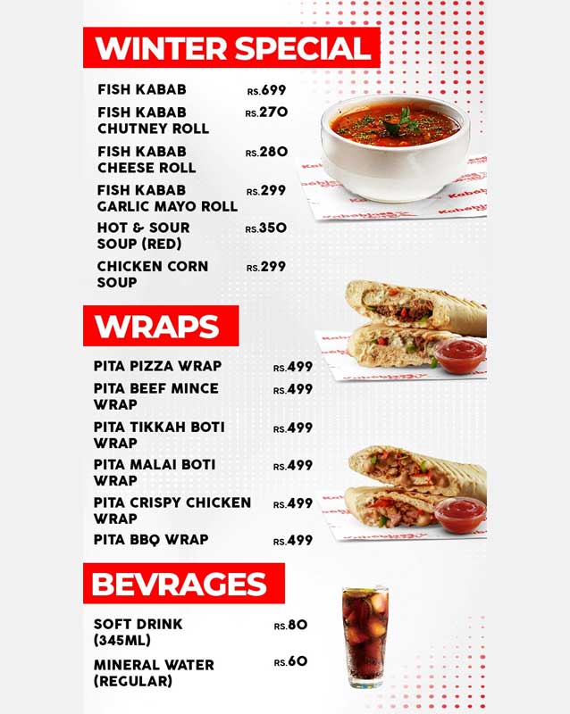 Kababjees Express menu