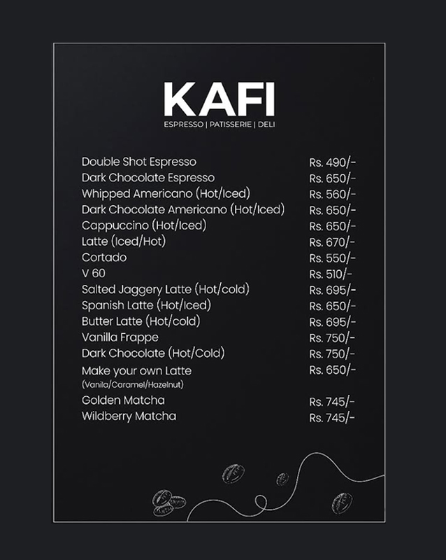 KAFI   menu