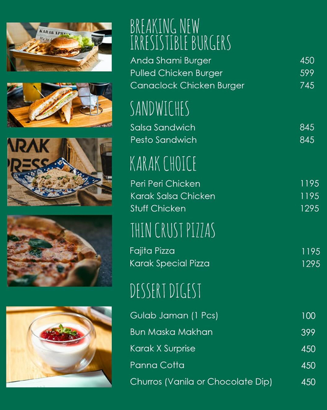 Karak Xpress  menu