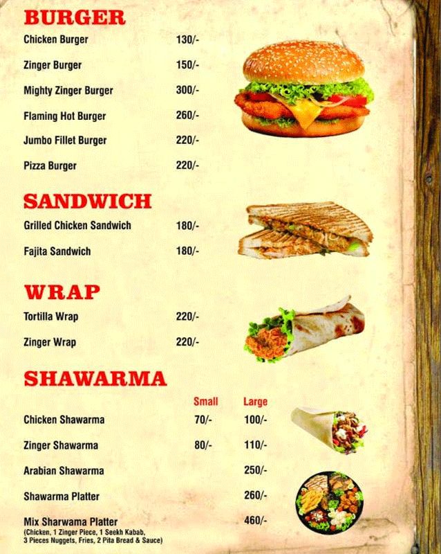 Kartwisters menu