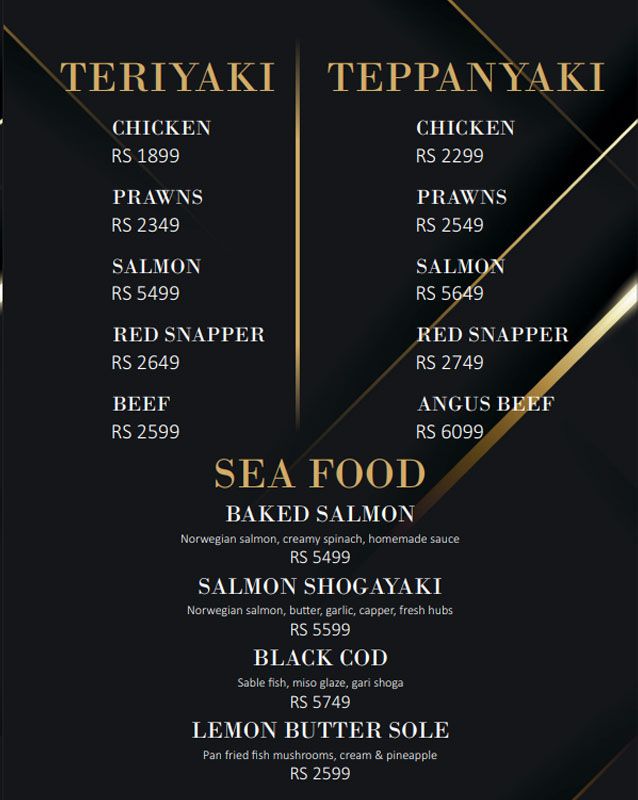 Keyaki menu