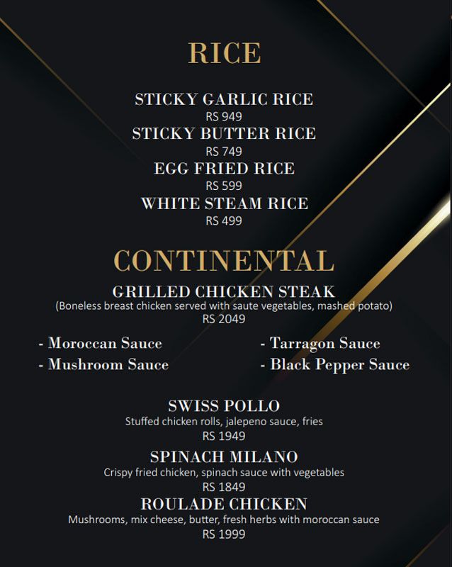 Keyaki menu