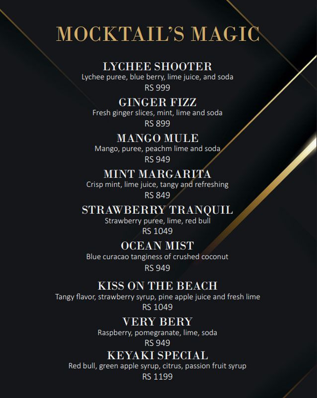 Keyaki menu