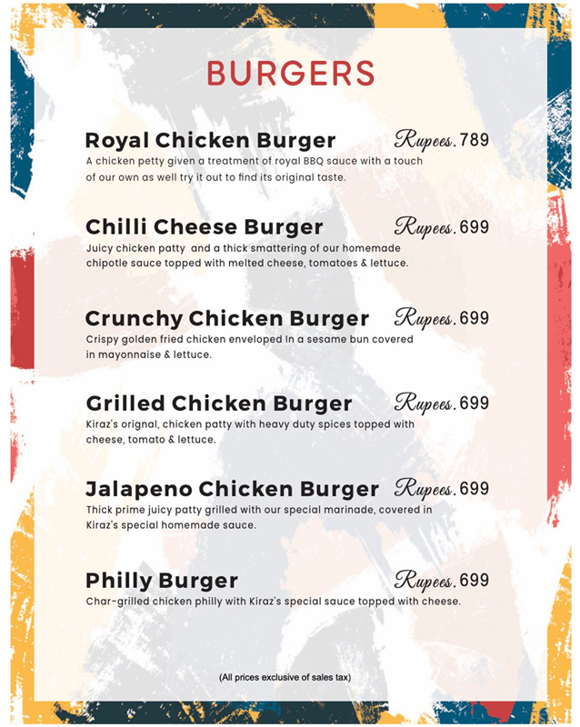 Kiraz Coffee House menu