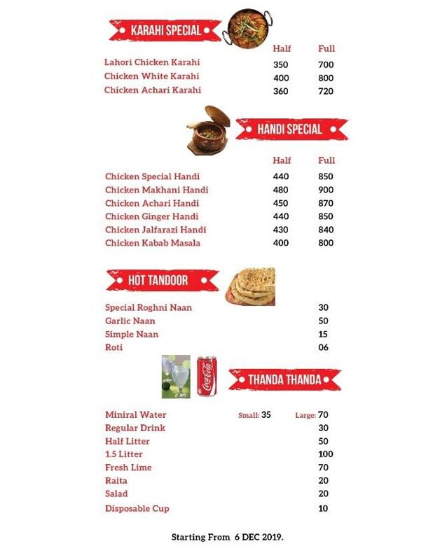 Knok Knok Pizza menu