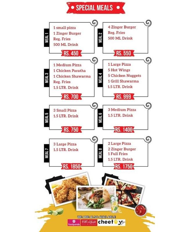 Knok Knok Pizza menu