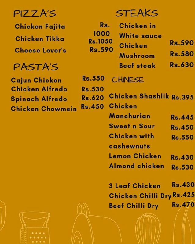 Kuku's Bawarchi khana menu