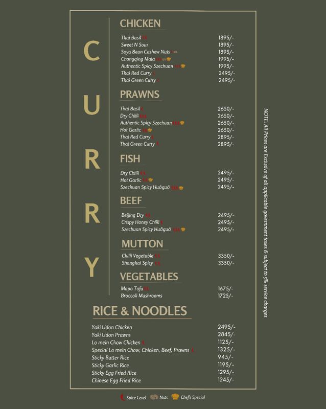 Kyoto - Pakistan menu