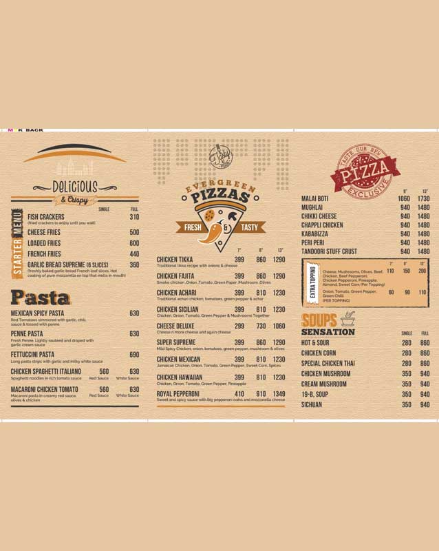 La Downtown menu