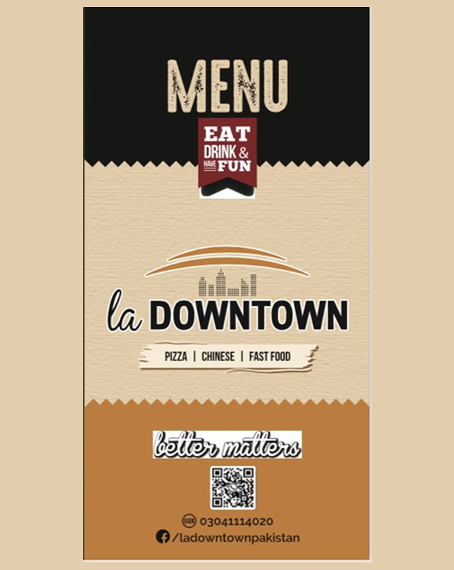 La Downtown menu