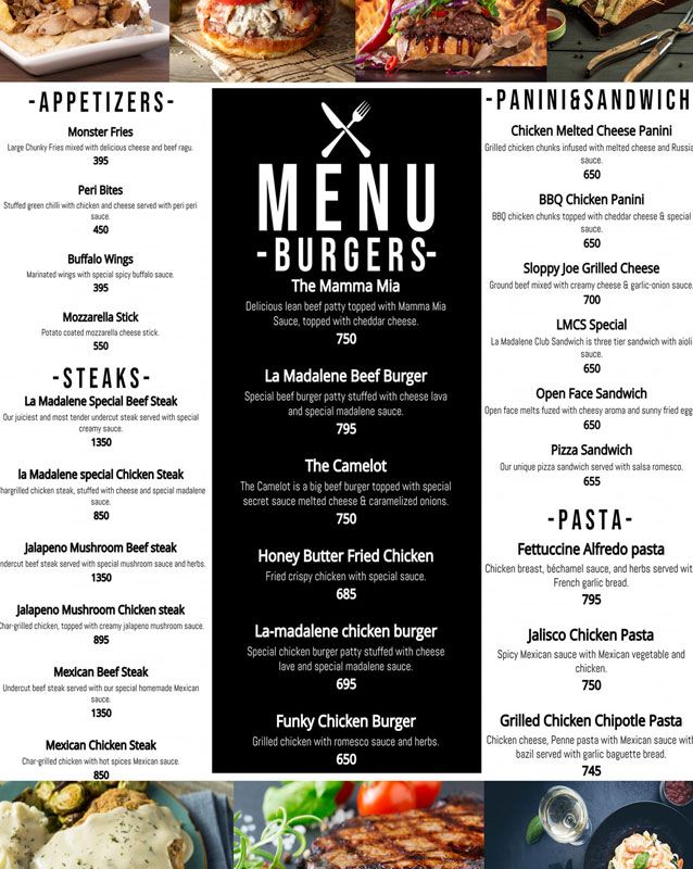 La Madalene menu