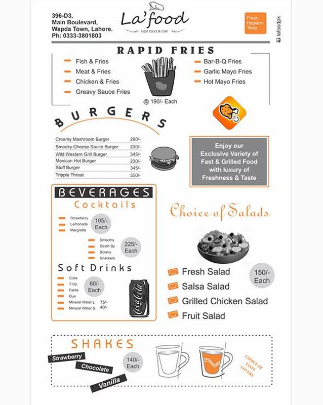La'food menu