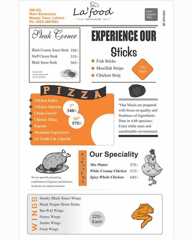 La'food menu