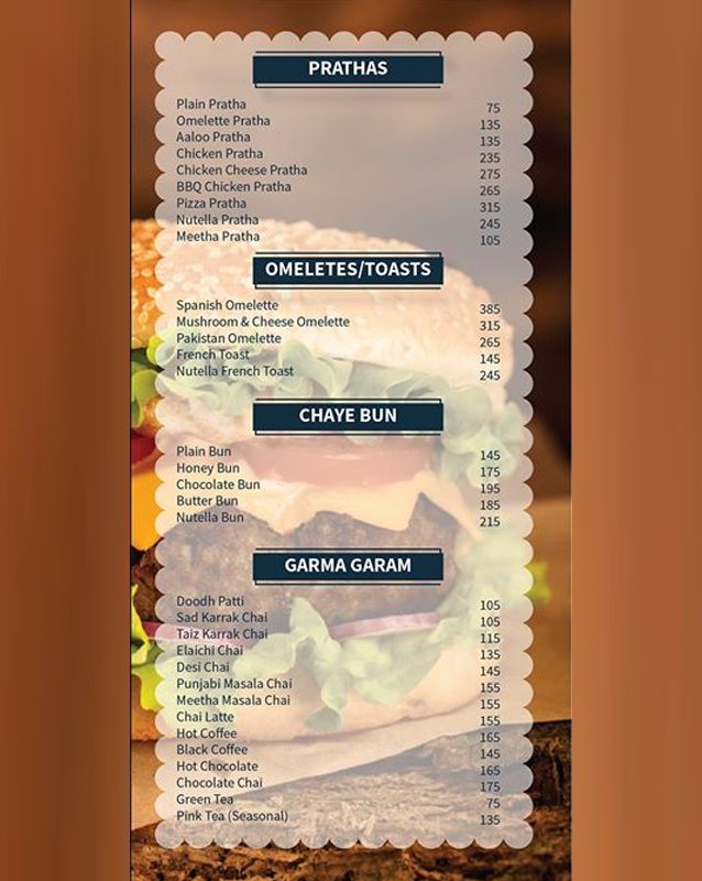 Laari Adda Lounge menu