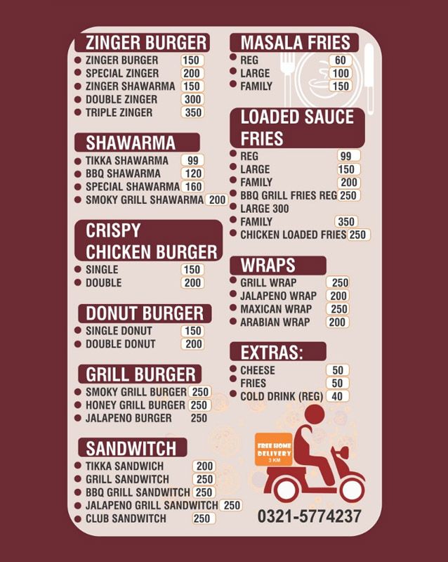 Lahore Spices menu