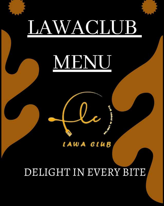 Lawa Club menu