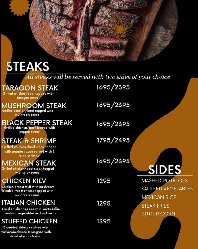 Lawa Club menu