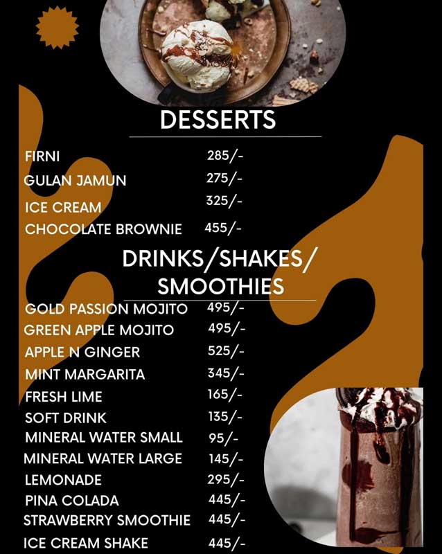 Lawa Club menu