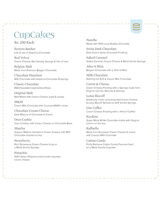 Layers Bakeshop menu