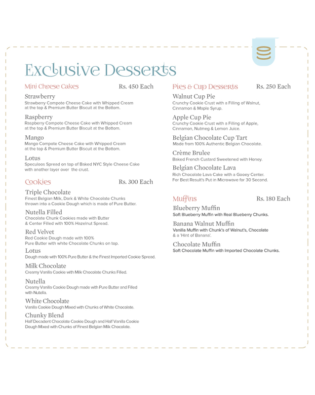 Layers Bakeshop menu