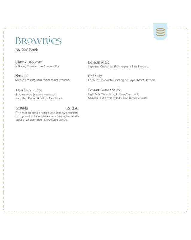 Layers Bakeshop menu