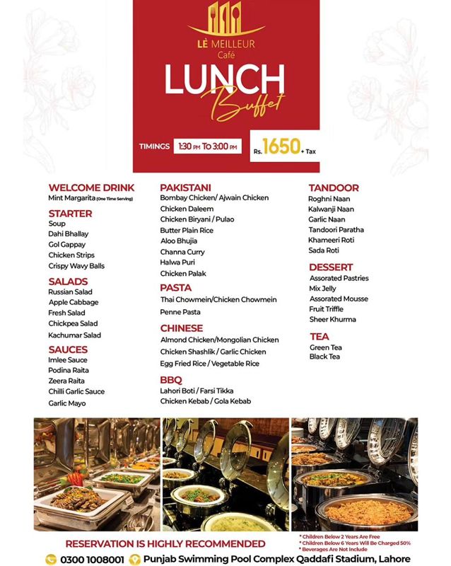 Le Meilleur Cafe menu
