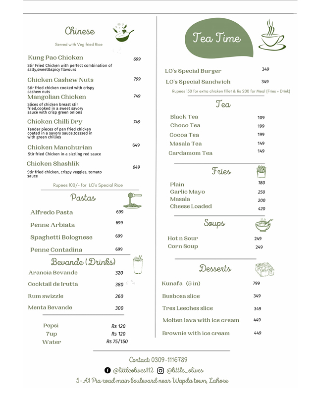Little Olives  menu