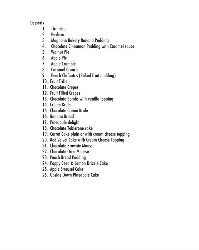 Little RED DOOR menu