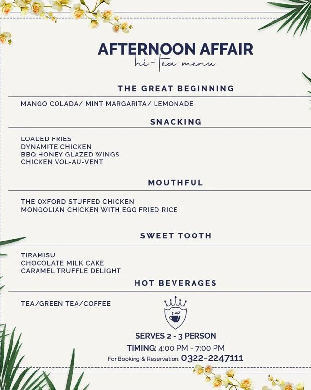 London Courtyard menu