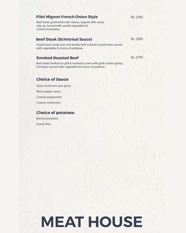 London Courtyard menu