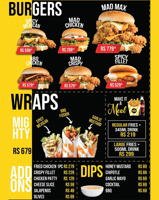 M.A.D - Mighty & Delicious menu