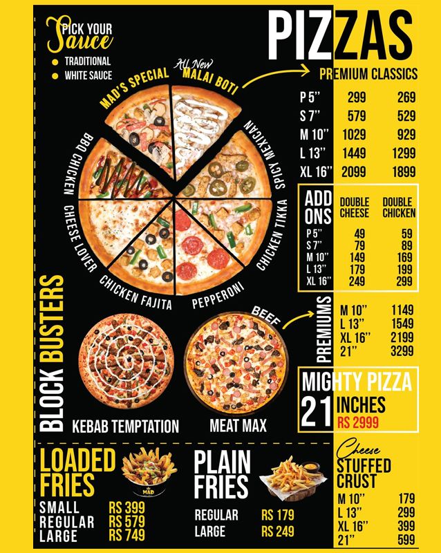 M.A.D - Mighty & Delicious menu