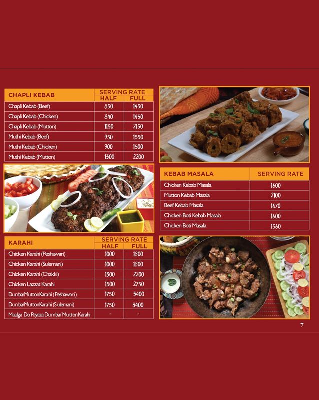 Maalga Authentic Afghani Cuisine menu