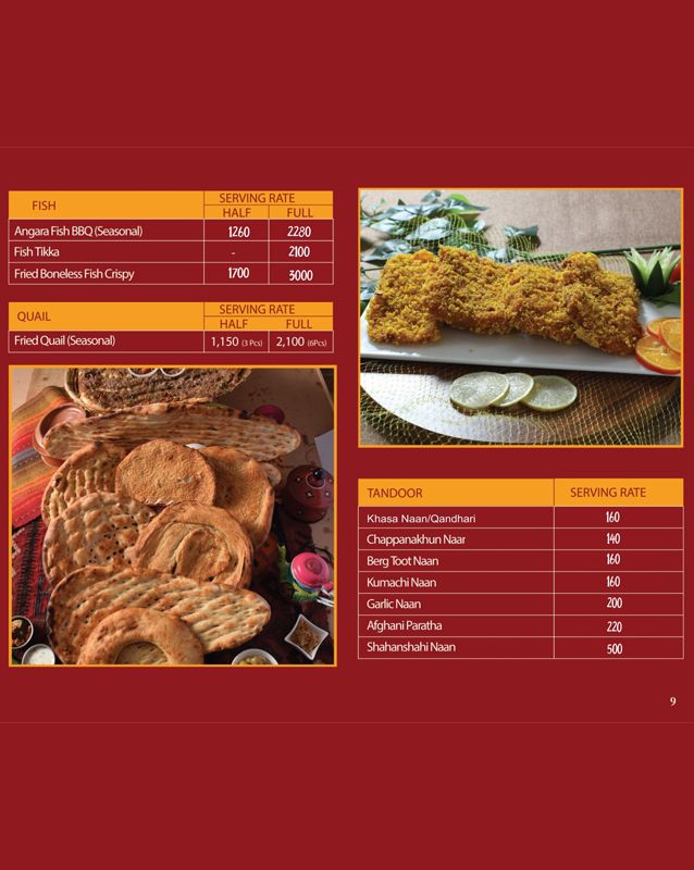Maalga Authentic Afghani Cuisine menu