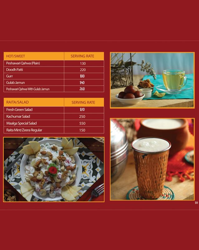 Maalga Authentic Afghani Cuisine menu