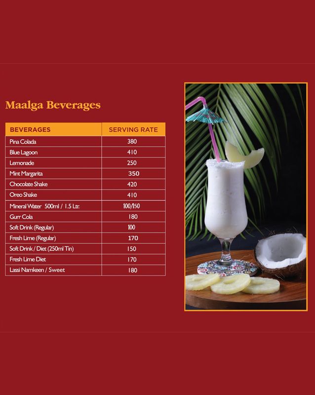 Maalga Authentic Afghani Cuisine menu