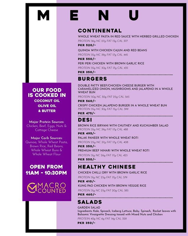 Macro Counted menu